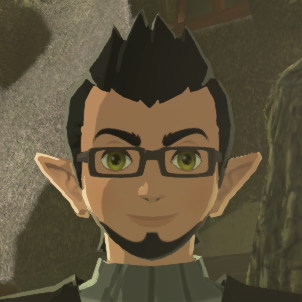 My portrait featured in the game Zelda Breath of the Wild, using mods